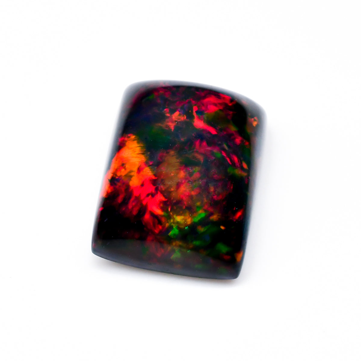 Black Opal Loose Gemstone In Radiant Shape
