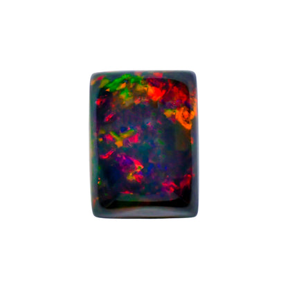 Black Opal Loose Gemstone In Radiant Shape, Natural Cabochon Cut