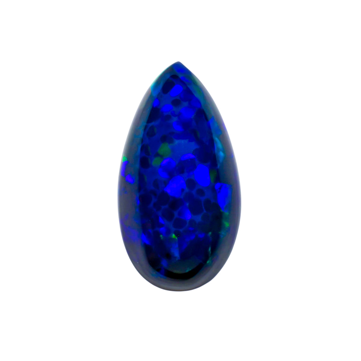Beautiful Welo Opal Gemstone With Pear Cabochon Cut, For Custom Ring Designs - Fire Opal Black