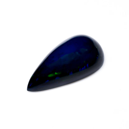 Black Ethiopian Fire Opal Pear Cabochon Loose Gemstone - photo 2