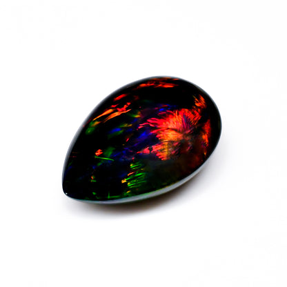 Black Ethiopian Welo Opal Pear Cabochon Loose Gemstone - photo 2