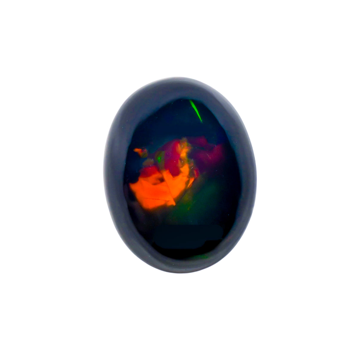 Black Opal From Ethiopia Oval Cabochon Loose Gemstone - photo 1