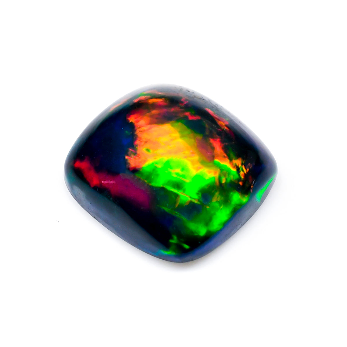Ethiopian Black Opal Stone Cushion Cabochon Loose Gemstone - photo 2