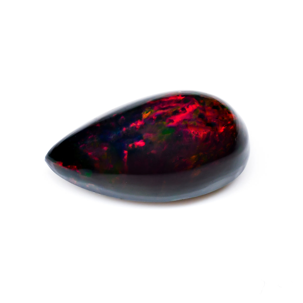 Ethiopian Opal Black Pear Cabochon Loose Gemstone - photo 2