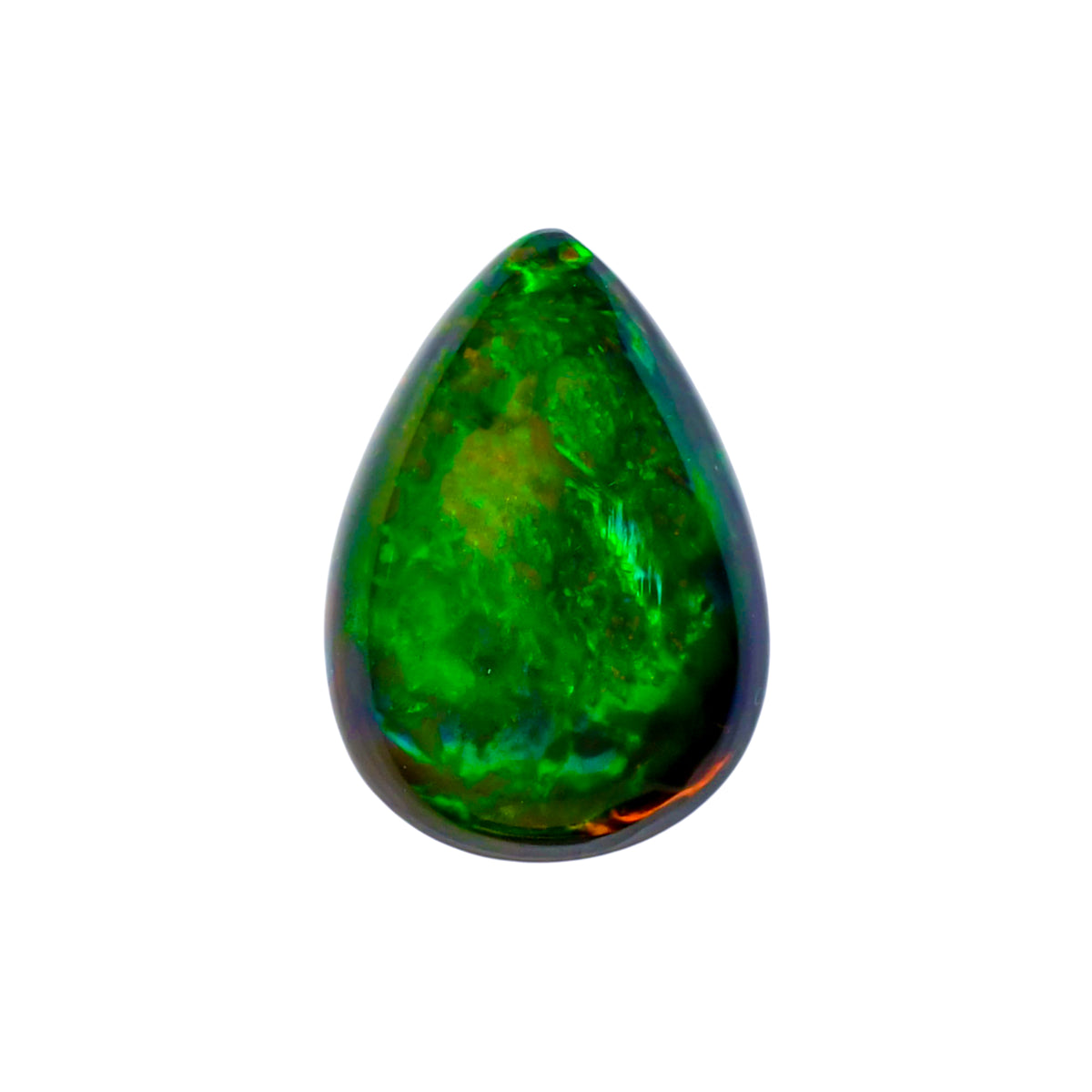 Black Opalescent Stone Pear Cabochon Loose Gemstone - photo 1