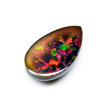Black Opal Rock Pear Cabochon Loose Gemstone - photo 2