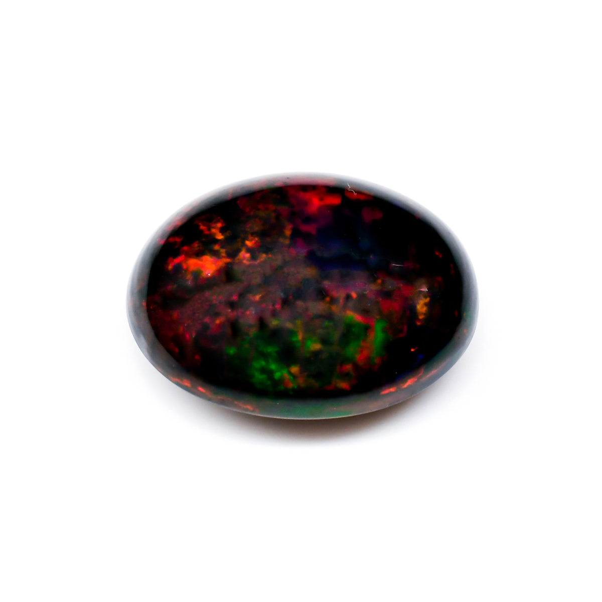 Ethiopian Black Opal Oval Cabochon Loose Gemstone - photo 2
