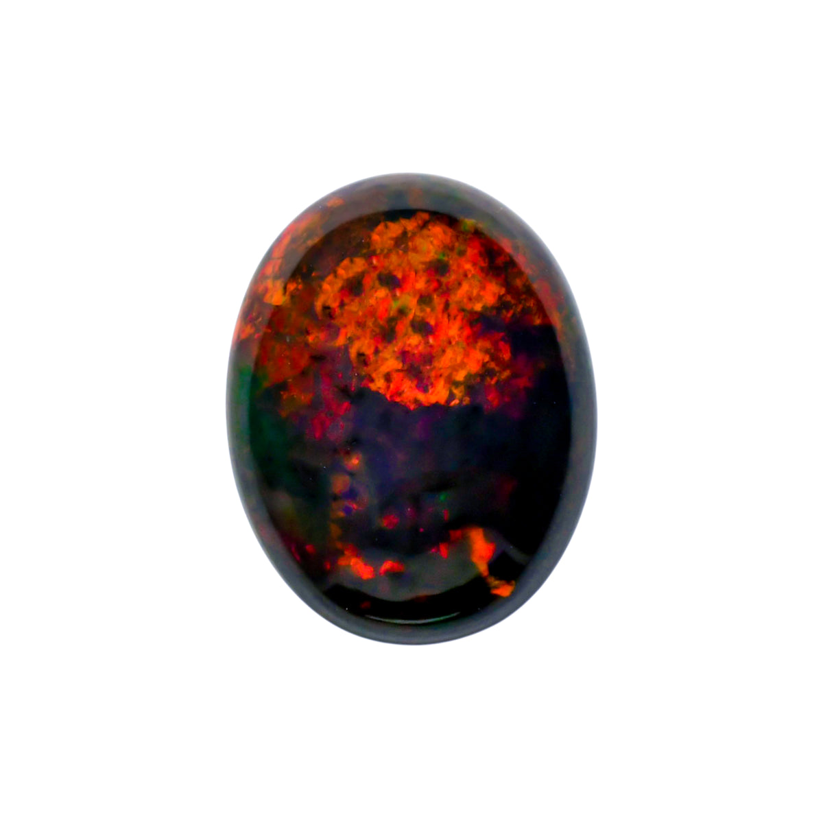 Ethiopian Black Opal Oval Cabochon Loose Gemstone - photo 1