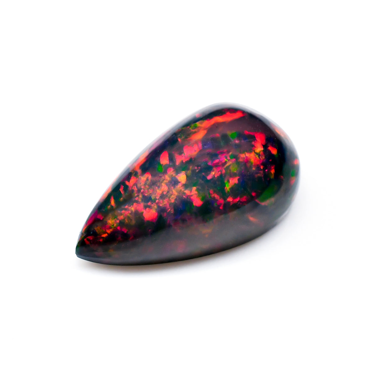 Ethiopian Fire Opal Pear Cabochon Loose Gemstone - photo 2