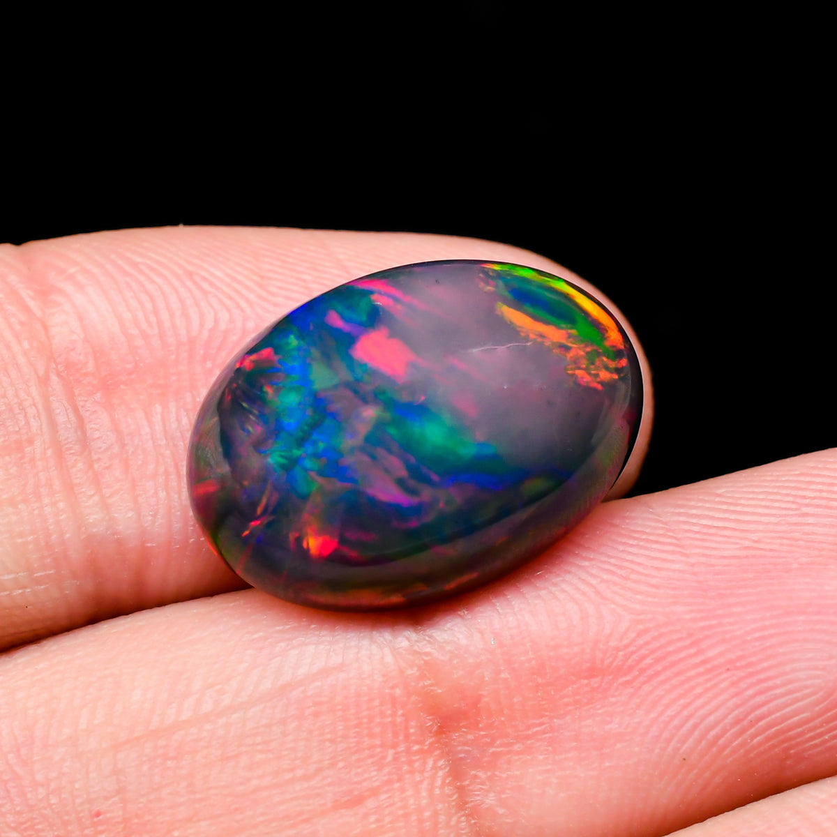 Opal Black Oval Cabochon Loose Gemstone - photo 3