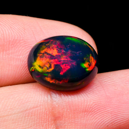 Dark Opal Stone Oval Cabochon Loose Gemstone - photo 3