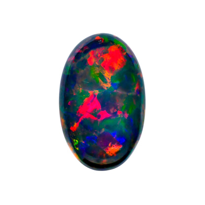 Black Ethiopian Opal Oval Cabochon Loose Gemstone - photo 1