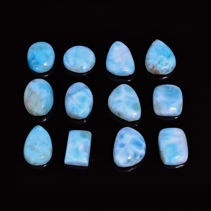 Natural Larimar Gemstone, Dominican Blue Larimar Cabochon, Pectolite Crystal, Healing Crystal 18-25 MM