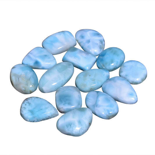 Natural Larimar Gemstone, Dominican Blue Larimar Cabochon, Pectolite Crystal, Healing Crystal 18-25 MM