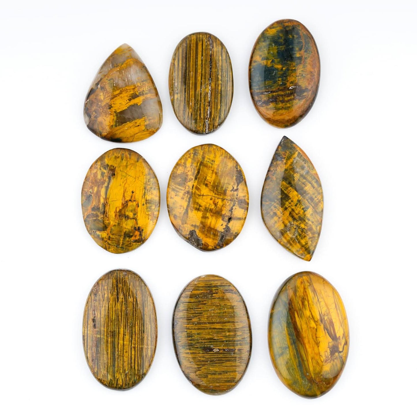 Large 40mm polished jasper cabochons for pendants and rings