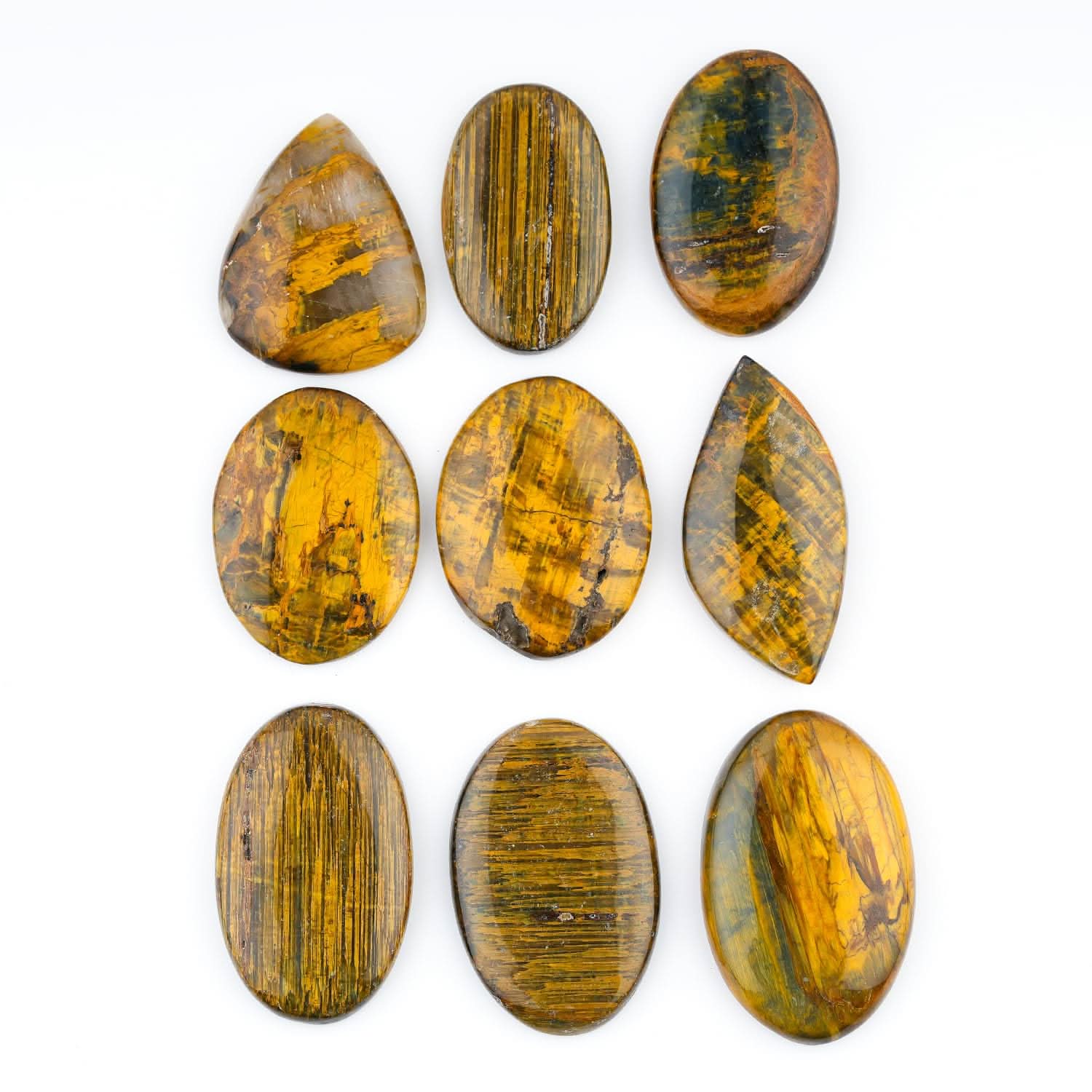 Large 40mm polished jasper cabochons for pendants and rings