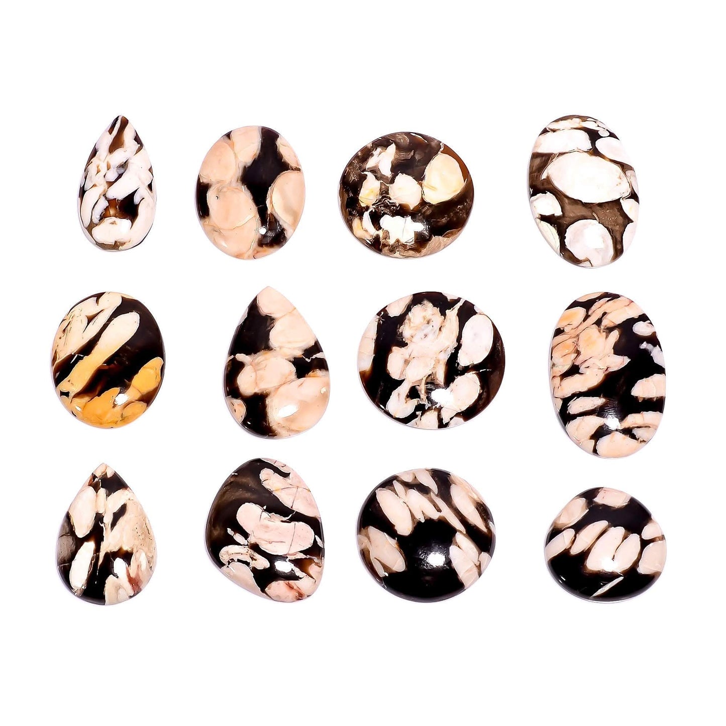 Natural Australian peanut wood jasper cabochons for jewelry