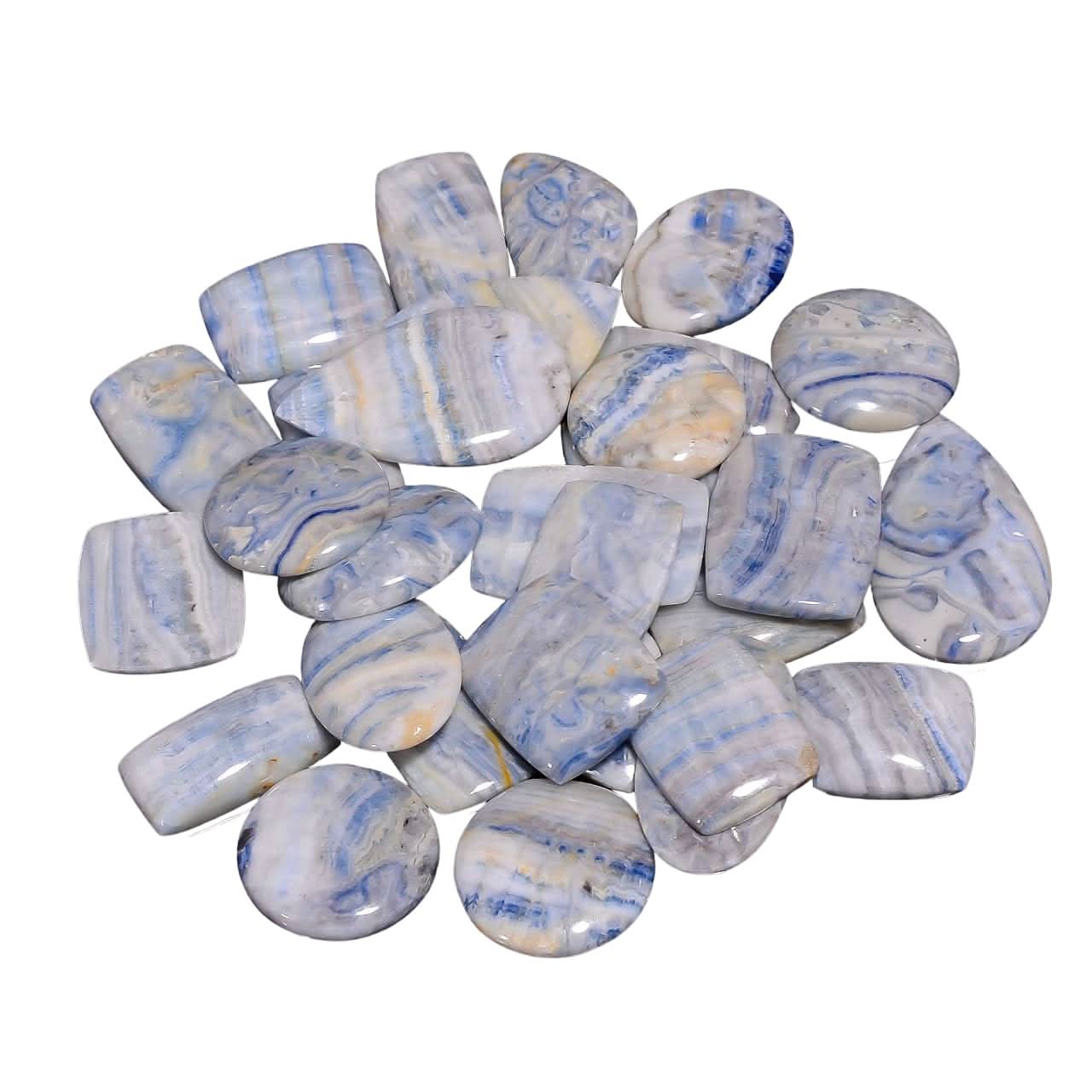 Buy blue scheelite gemstone cabochons for jewelry