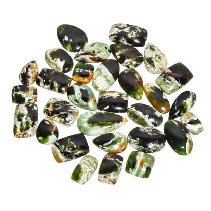 Natural Chrome Chalcedony Cabochon Gemstones (4–5 pcs)