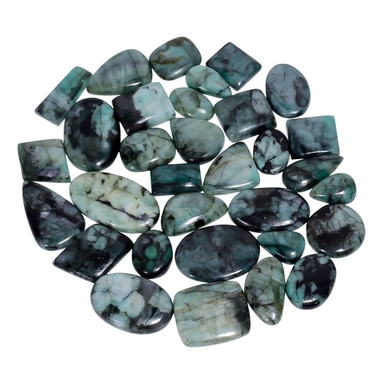 Natural Green Emerald Mix Shape Cabochons