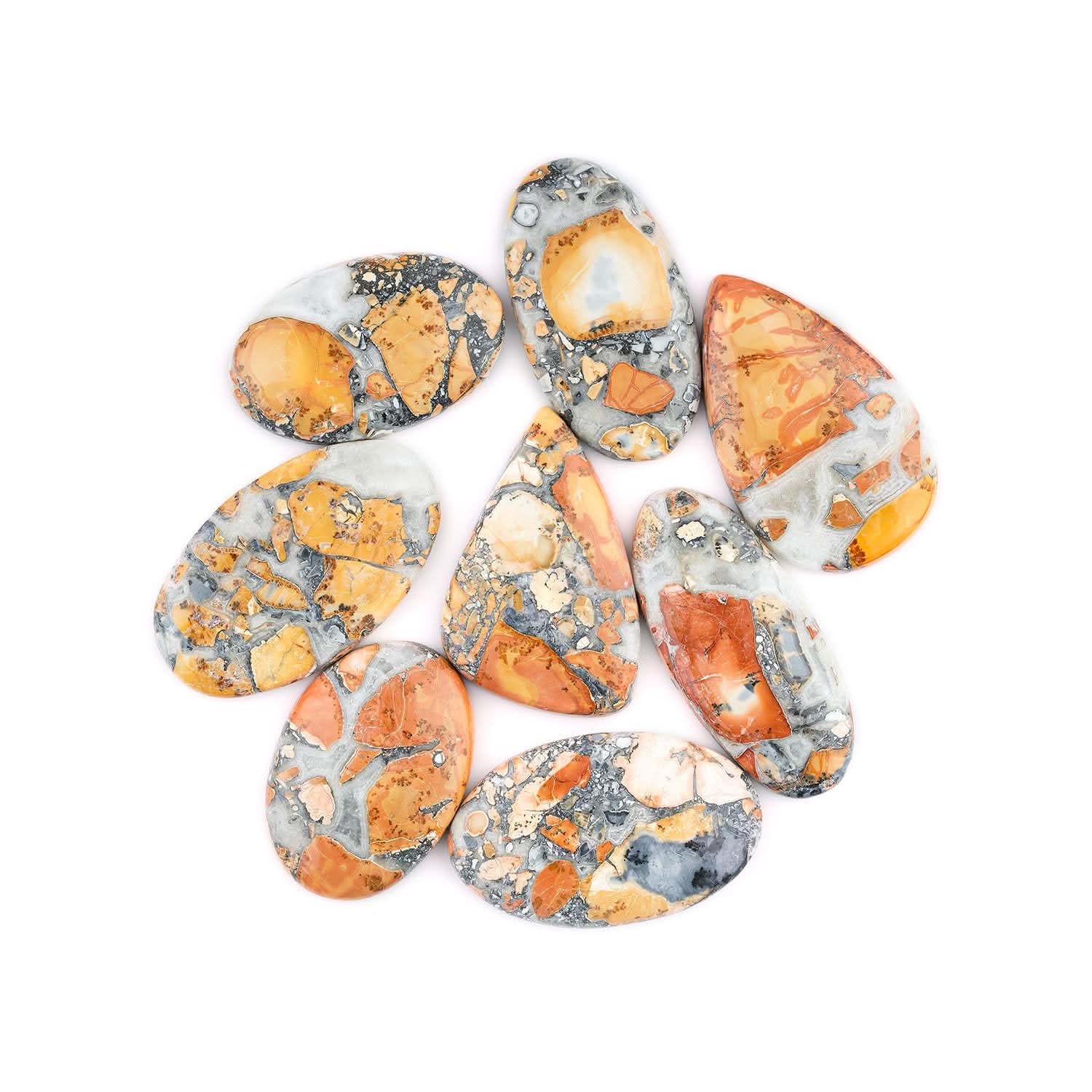 Natural maligano jasper cabochons for statement jewelry designs