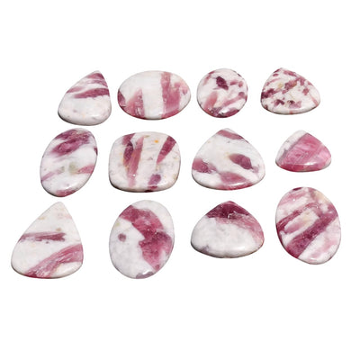 100 carats Natural Pink Tourmaline Gemstones Cabochons Wholesale Lot for Jewelry Making, Healing Crystals, Bulk Gemstone Deal