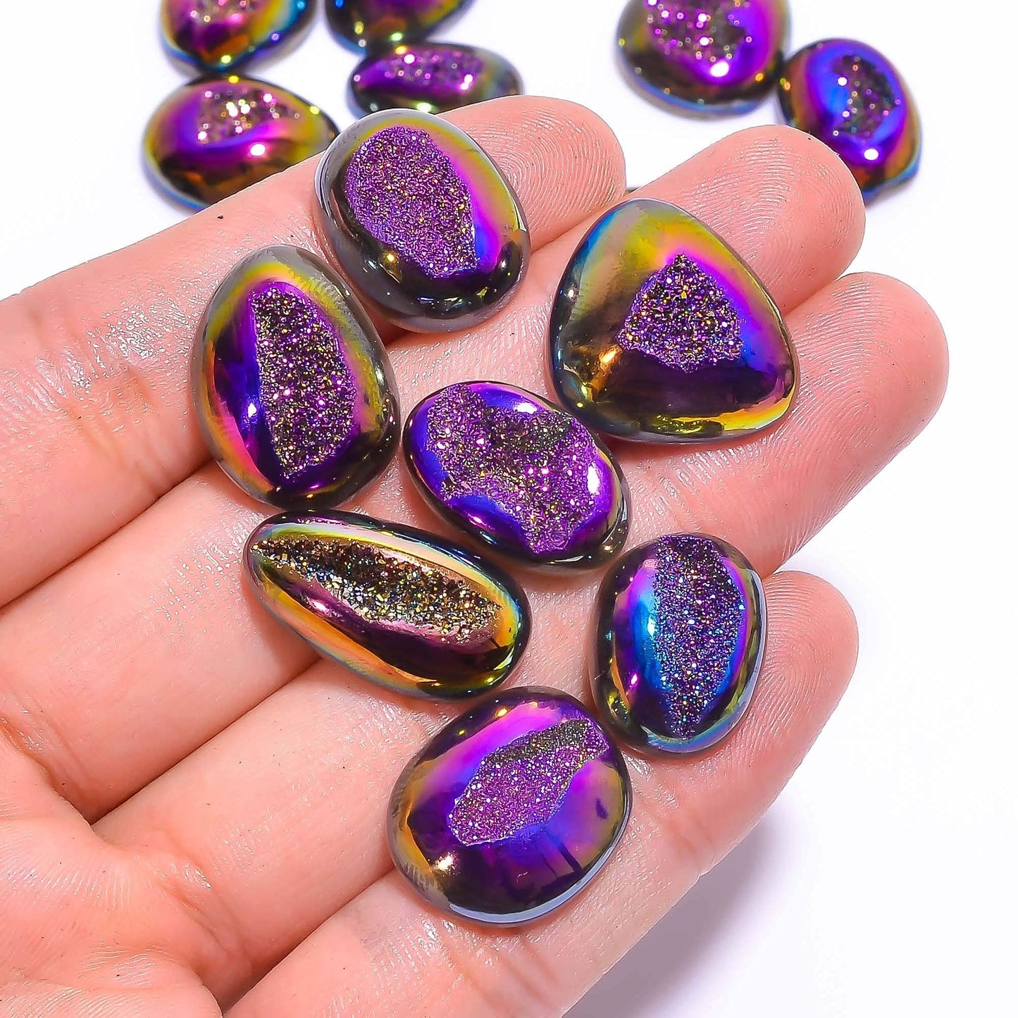 Natural titanium gemstone earrings supply wholesale lot