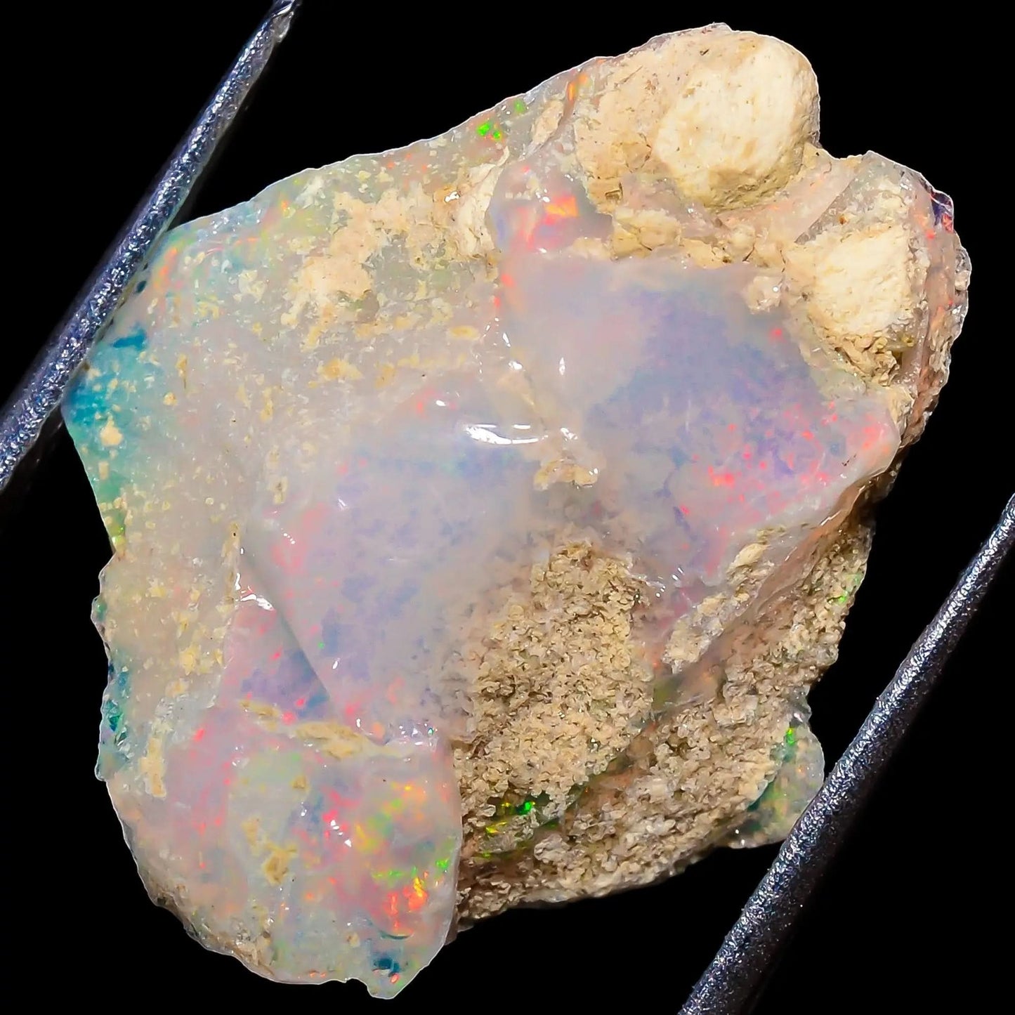 AAA+ Quality Natural Ethiopian Opal, radiant colors and perfect finish.
