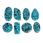 (3pcs) 20 to 25mm Oyster Copper Turquoise Gemstones Wholesale Cabochons Lot, Jewelry Making Loose Polished Gems, DIY, Wire Wrapping, Flat Backs, Bulk Gemstone, Birthstone Crystals