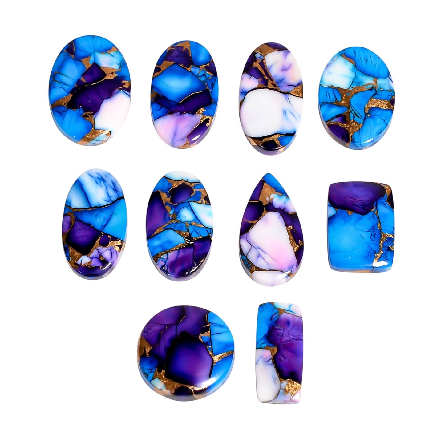 Oyster Copper Turquoise loose gemstones for wire wrapping jewelry design