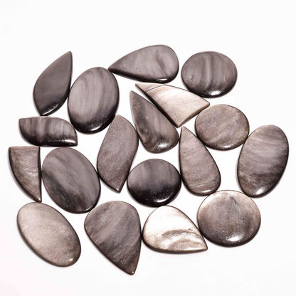 Polished Obsidian Stone Mix Shape Loose Gems Wholesale Lot