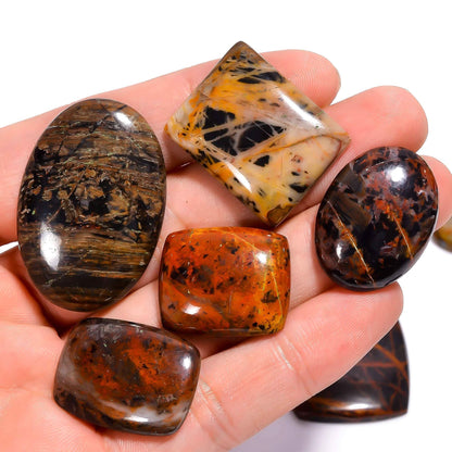 Polished jasper cabochon lot 80ct for wire wrapping and pendants