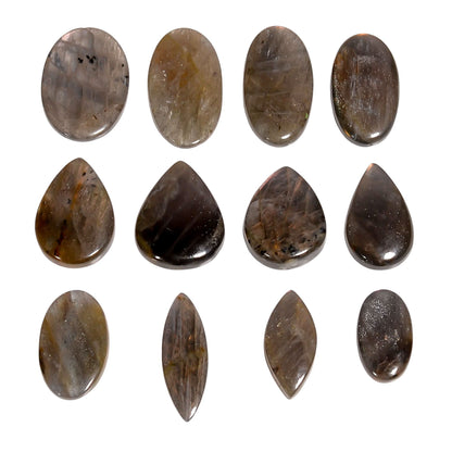 Polished labradorite stones 20-30mm size for wire wrapping DIY.