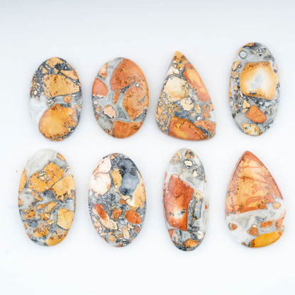 Polished landscape pattern maligano jasper gemstone for pendants