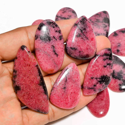 Rhodonite gemstone value lot for statement pendants