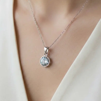Stunning Sky Blue Topaz Pendant Necklace - A perfect gift for Women