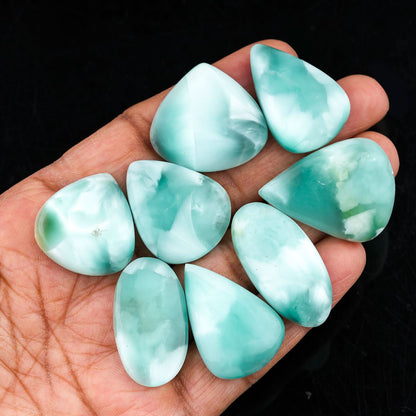 Sky blue hemimorphite cabochon gemstones for DIY jewelry