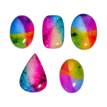 Solar quartz cabochon colorful gemstones