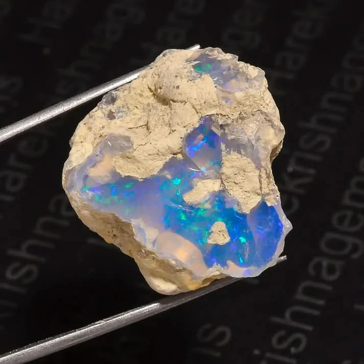 Natural Raw White Ethiopian Opal – Rough Fire Opal Crystal | Unpolished Opal Stone – 5Ct (Gram)