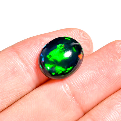 Top-grade Quality 5.5 Ct Black Ethiopian Opal Cabochon