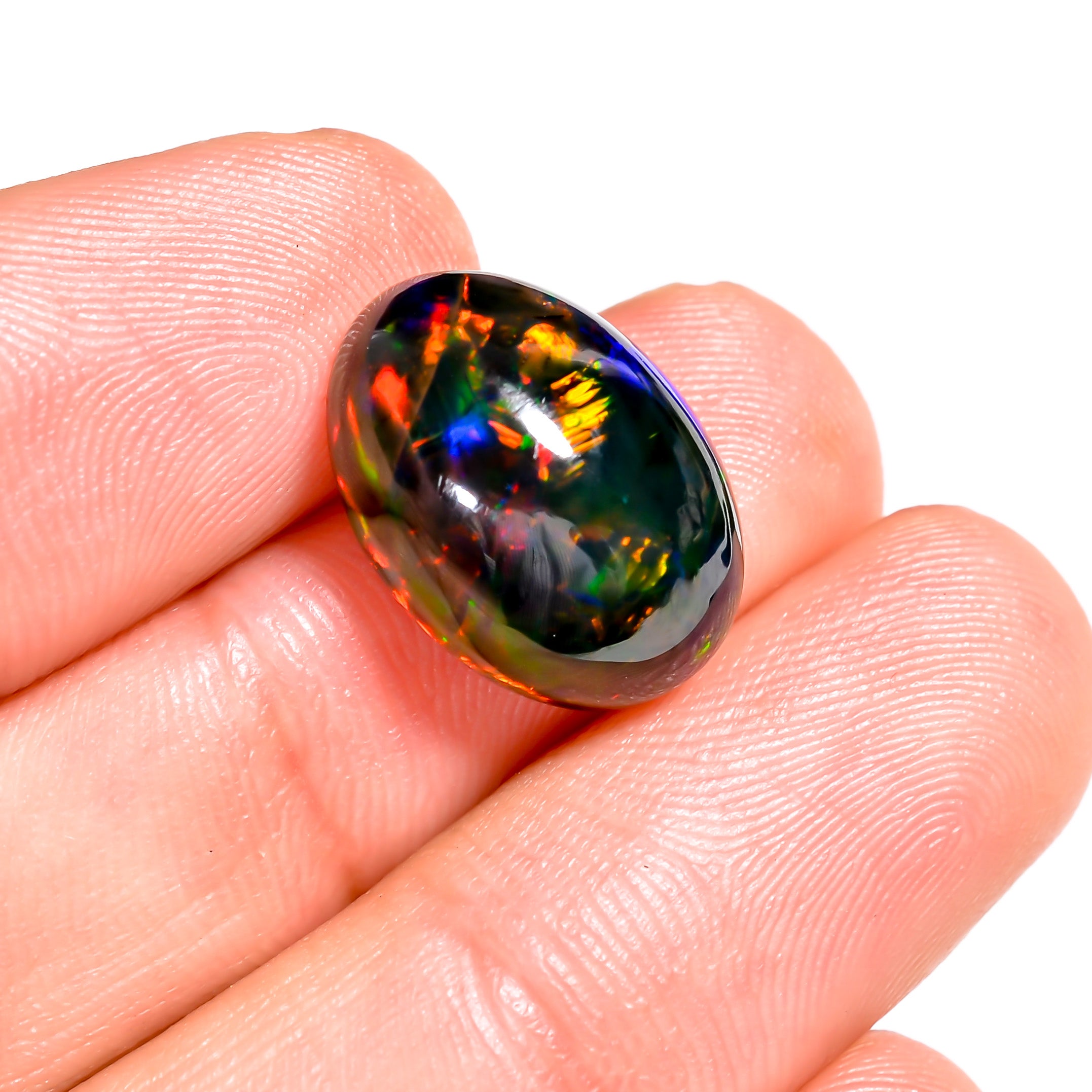 6.5CT Black Ethiopian Opal Cabochon