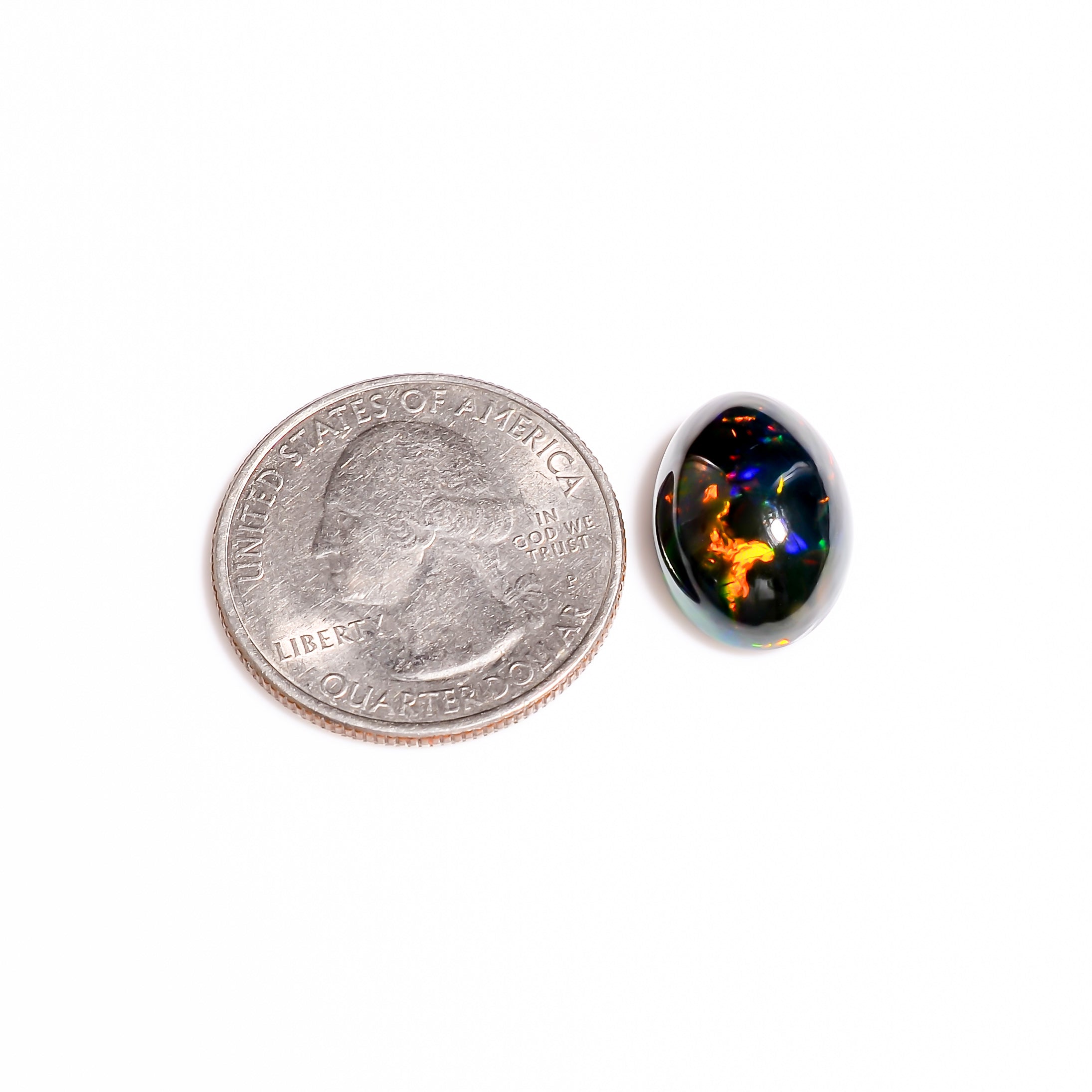6.5CT Black Ethiopian Opal Cabochon