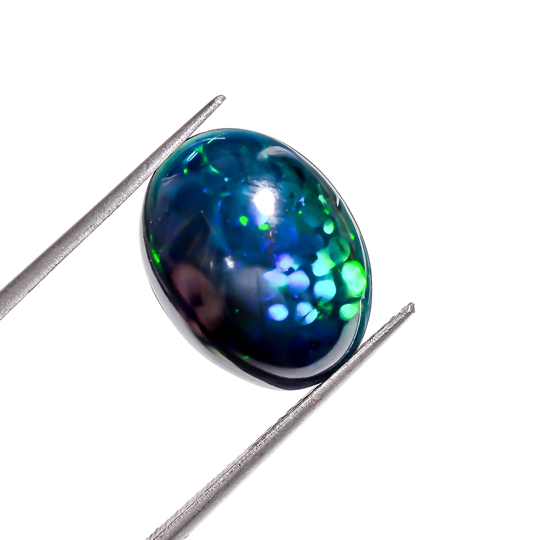 5.5CT Black Ethiopian Opal Cabochon - Oval, 16X12X6 MM