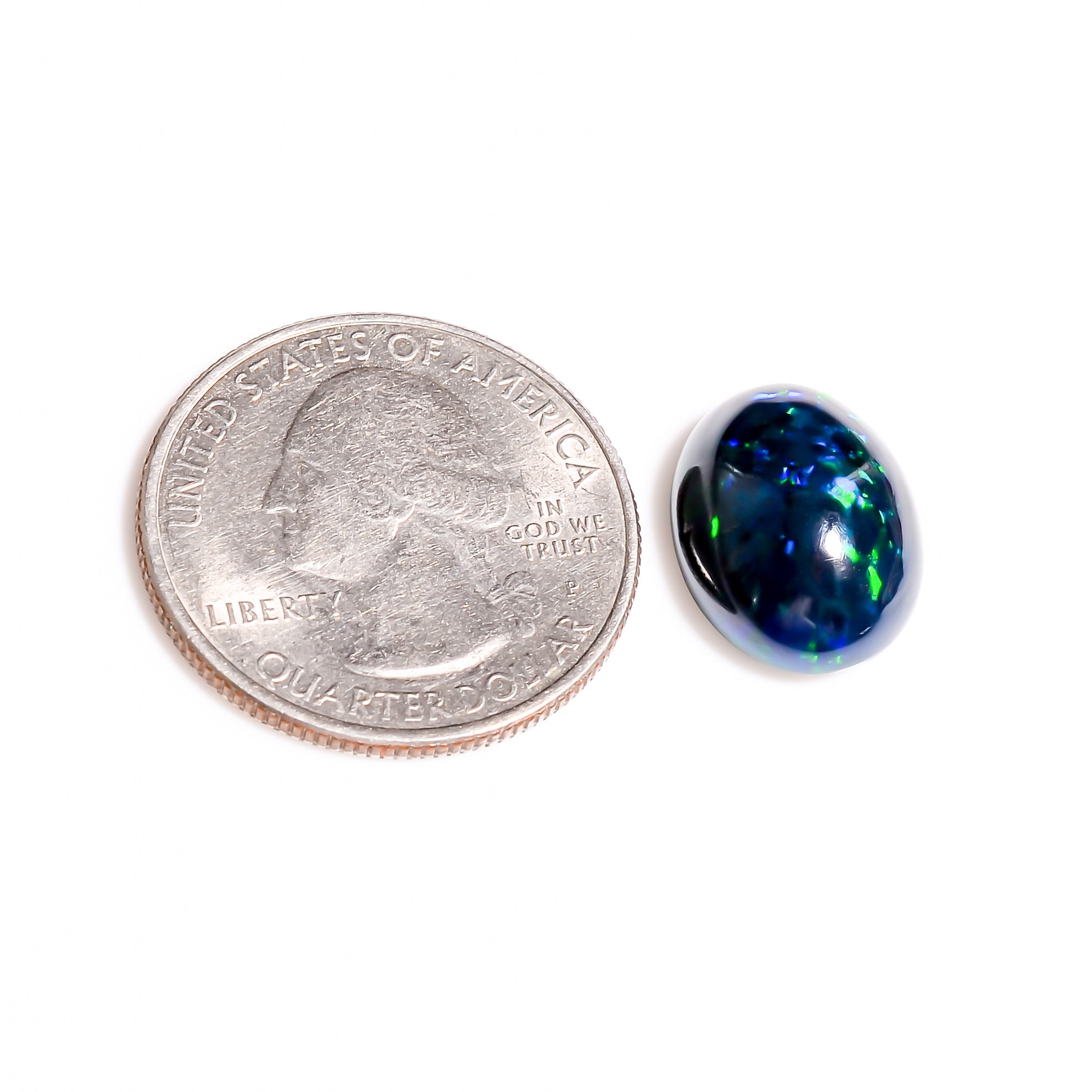 5.5CT Black Ethiopian Opal Cabochon - Oval, 16X12X6 MM