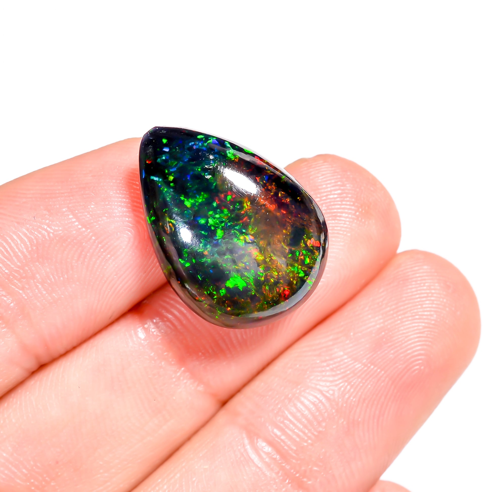 Natural 9.00 Carat Black Ethiopian opal gemstone 
