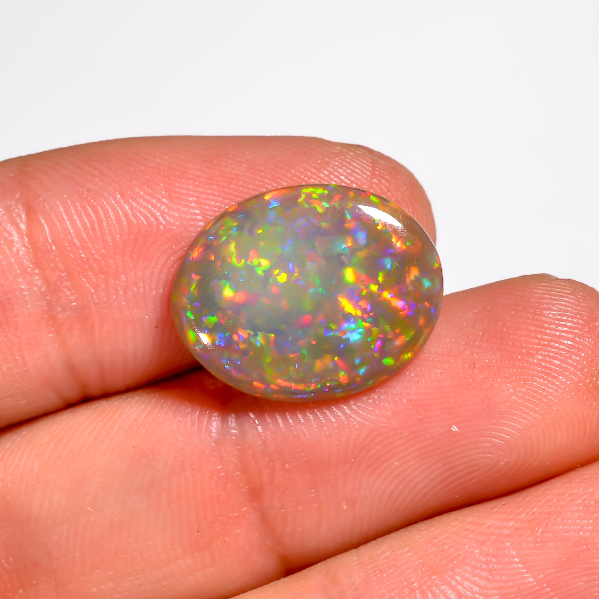 Genuine Brown Ethiopian Opal 3.50 carat oval stone 
