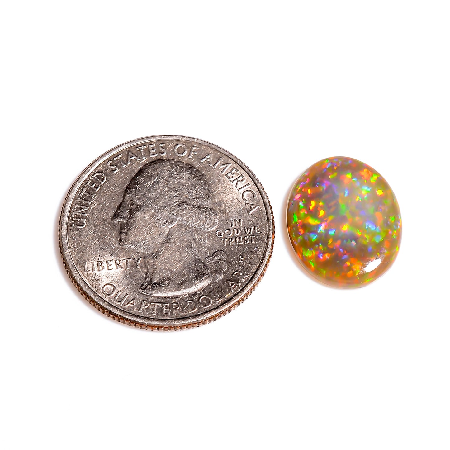 Stunning 3.50 carat loose Brwon Ethiopian Opal oval gemstone 
