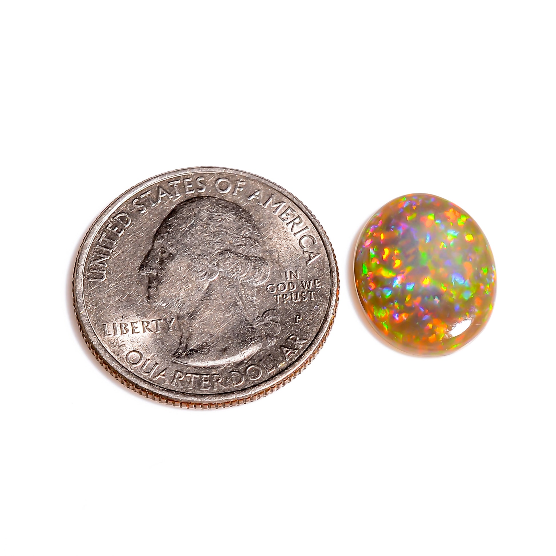 Stunning 3.50 carat loose Brwon Ethiopian Opal oval gemstone 
