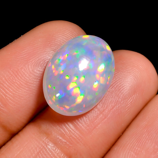 Natural White Ethiopian opal gemstone for a perfect jewelry gift 
