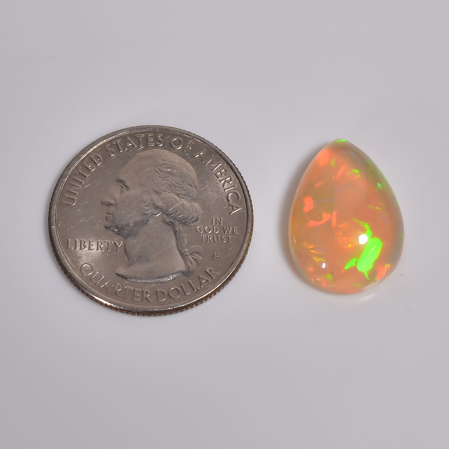 Multi fire 9.00 carat Ethiopian Opal cabochon gemstone 
